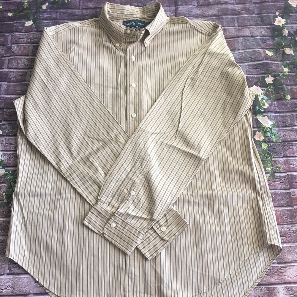 Polo Ralph Lauren Men’s Brown Button Down Size L